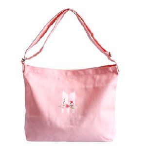 BTS Kpop Trendy Pink Messenger Canvas Bag